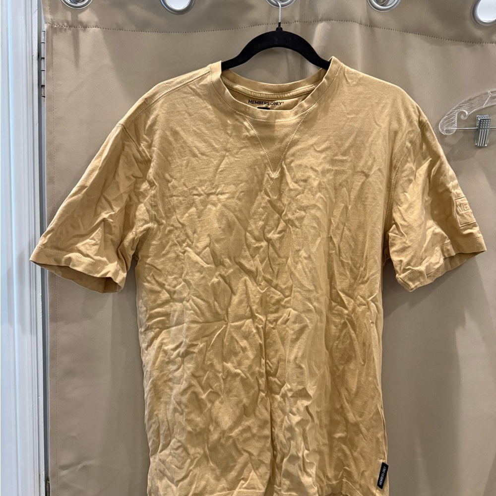 Members Only Short Sleeve Crew Tee in Tan